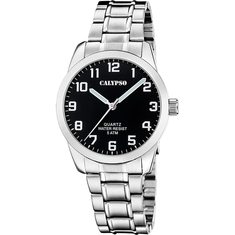 Calypso Mens Stainless Steel Watch with Steel Bracelet K5866/4