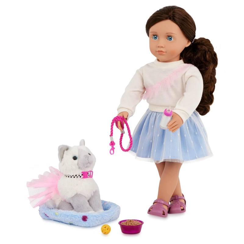 Our Generation Mindy and Pepper 18-Inch Doll and Pet Set