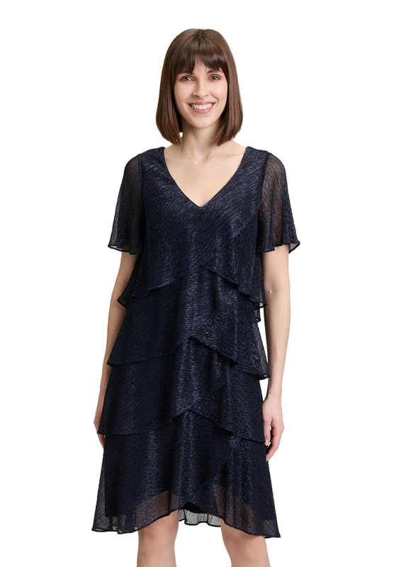 Vera Mont Women's Cocktail Dress, Blue/Black, 18