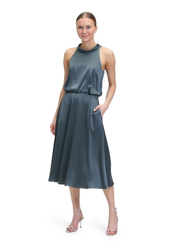 Vera Mont Women's Cocktail Dress, Grey Olive, 14