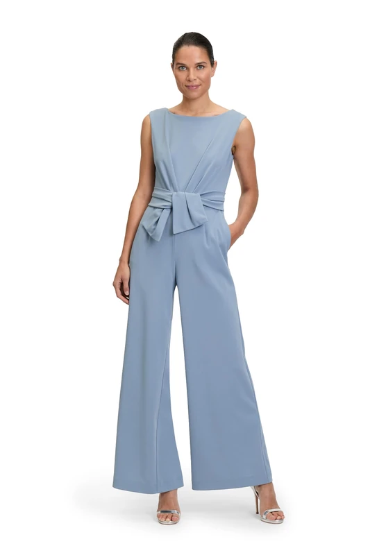 Vera Mont Women's Wide Leg Jumpsuit, Light Steel Blue, 16