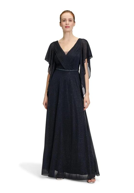 Vera Mont Women's Evening Dress, Dark Blue/Grey, 18