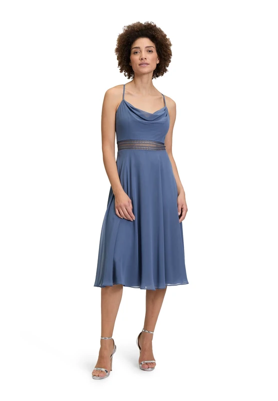 Vera Mont Women's 0281/4825 Dress, Stone blue, 16