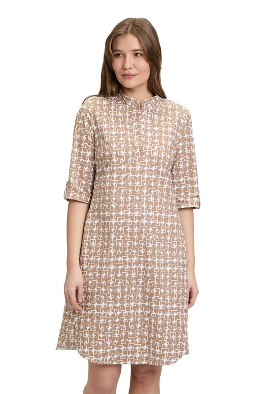 Vera Mont Robe Légère Women's Summer Dress, White/Beige, 16