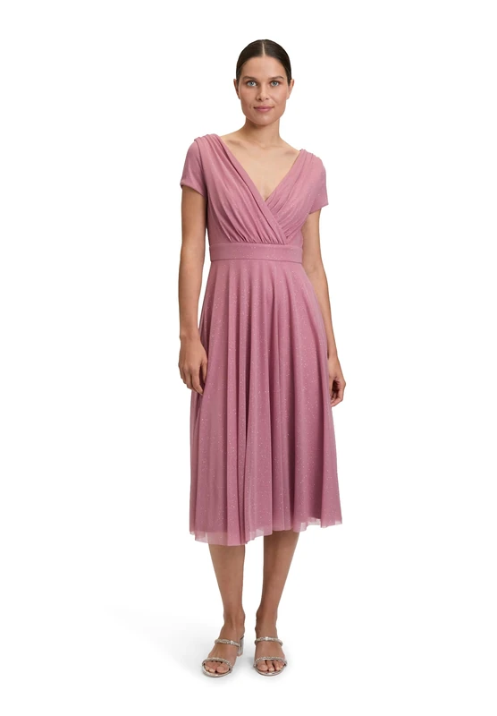 Vera Mont Women's Cocktail Dress, Rose/Silver, 12