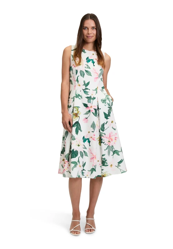 Vera Mont Women's Cocktail Dress, Cream/Rose, 14