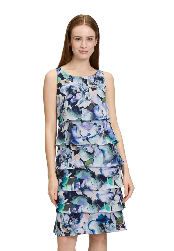 Vera Mont Women's Dress, Blue/Green, 18