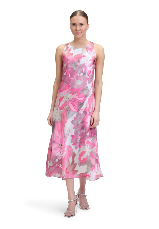 Vera Mont Women's Cocktail Dress, Cream/Pink, 10