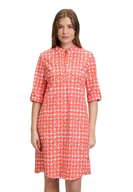 Vera Mont Women's Dress, White/Orange, 20