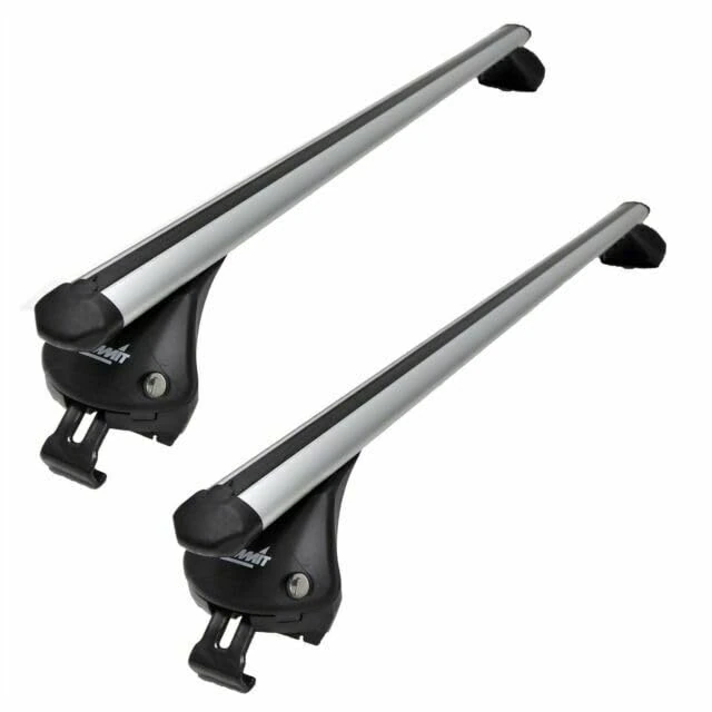 Summit SUP-965E Premium Vehicle Specific Railing Roof Bars - Aluminium, Locking, Set of 2, Silver