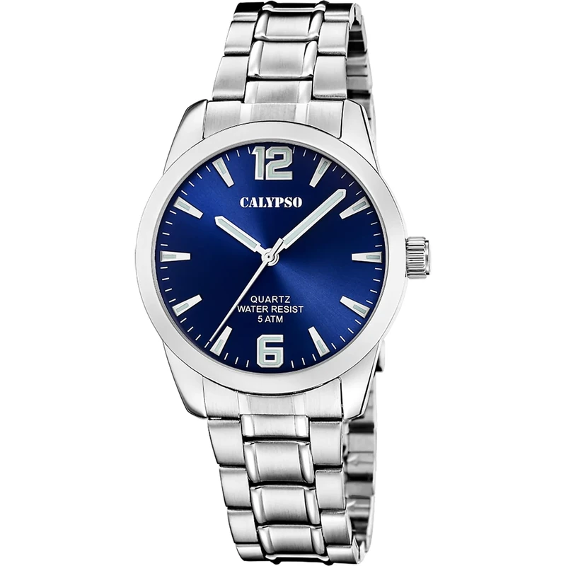 Calypso Mens Stainless Steel Watch with Steel Bracelet K5866/3