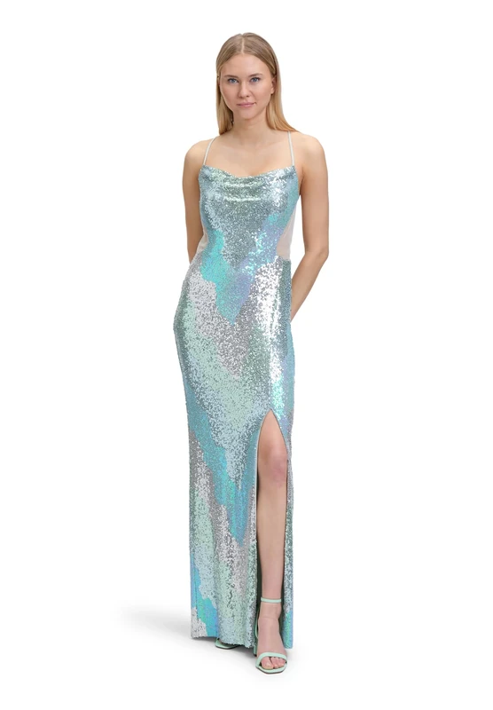 Vera Mont Women's 8882/4161 Dress, Blue Shades, 16