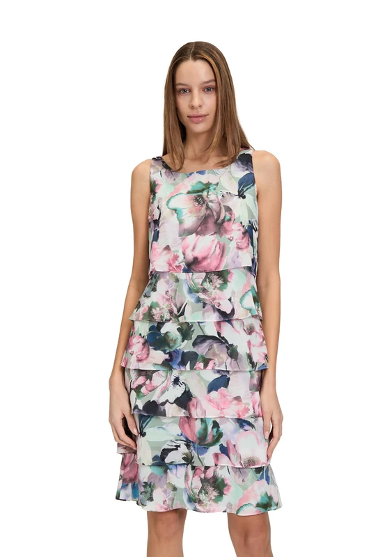 Vera Mont Women's Dress, Blue/Green, 10
