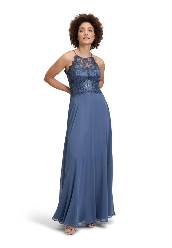 Vera Mont Women's 0282/4825 Dress, Stone Blue, 16