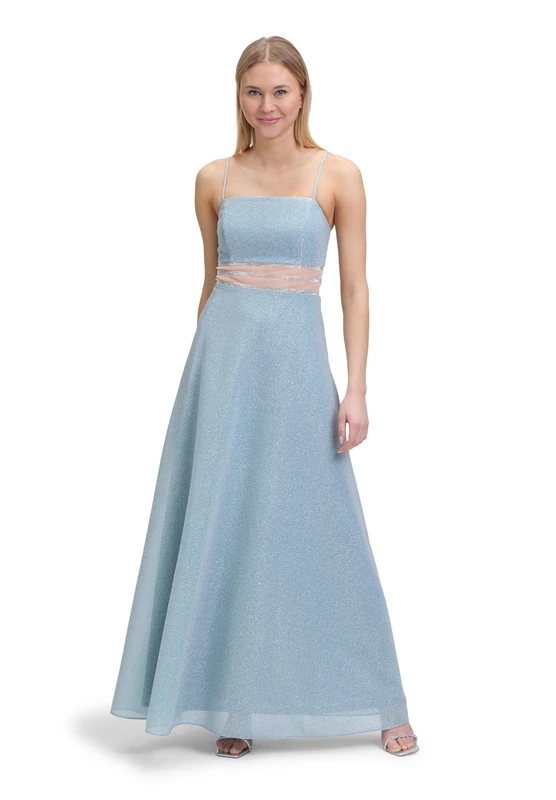 Vera Mont Women's Evening Dress, Mint/Silver, 12 - Image 1