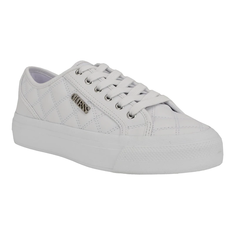 GUESS Women's Jelexa Sneaker, White, 4.5 UK