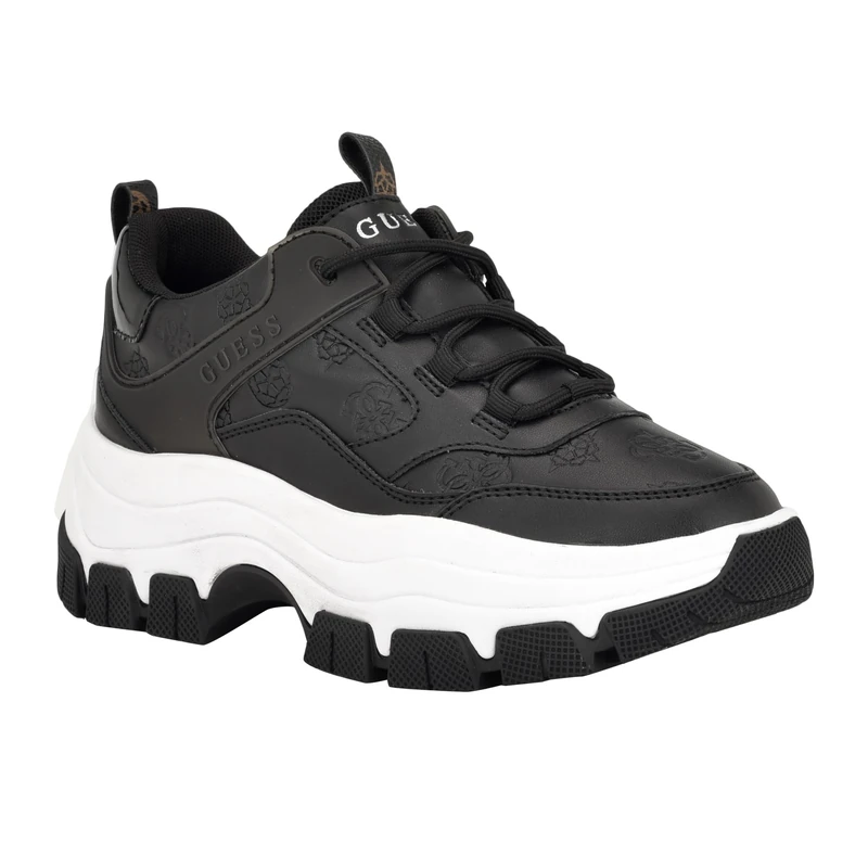 GUESS Women's Jelexa Sneaker, Black, 7 UK