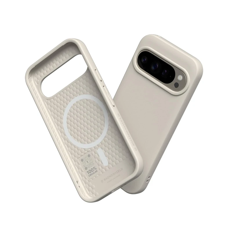 RHINOSHIELD SolidSuit Case Compatible with Magsafe for [Pixel 9/9 Pro] | Shock Absorbent Slim Design Protective Cover with Premium Matte Finish 3.5M / 11ft Drop Protection - Shell Beige
