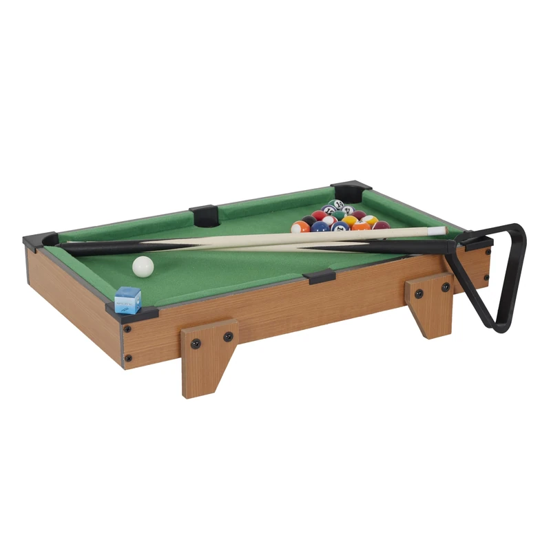 MISTER GADGET, MG3487, 3-in-1 Game Table, Brown, Green, Billiards, Pingpong, Hockey, Perfect for Games Parties With Friends or Family, Laughs and Relaxation Assured.