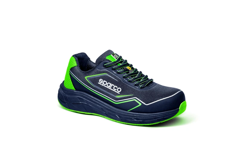 sparco - Teamwork Safety Shoes for Men: Racing Style Non-Slip Safety Shoes, Comfortable and Breathable., Blue, 10 UK