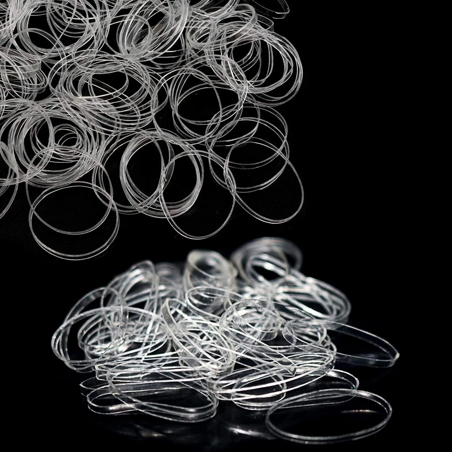 Hair elastics Clear Elastic Hair Bands,500x Mini Hair Rubber Bands with Box,hair elastics clear,hair elastic bands,Clear hair bands.