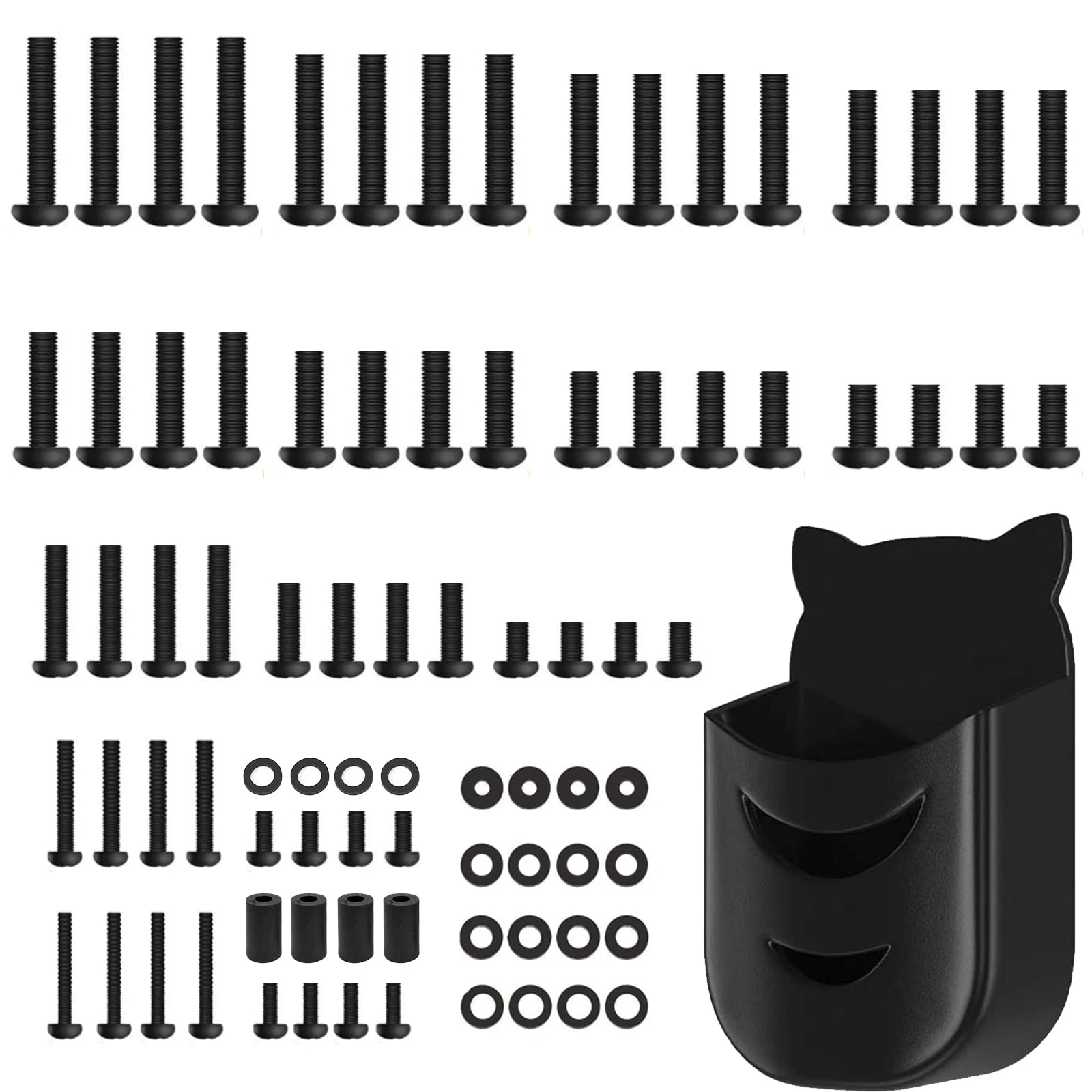 Universal TV Mounting Hardware Kit Includes M4, M5, M6, M8 TV Screws, Washers, Spacers TV Bracket Screw For Most TV Wall Bracket TV Mounts and TV Stand TV Mounting Screws with Remote Control Holder