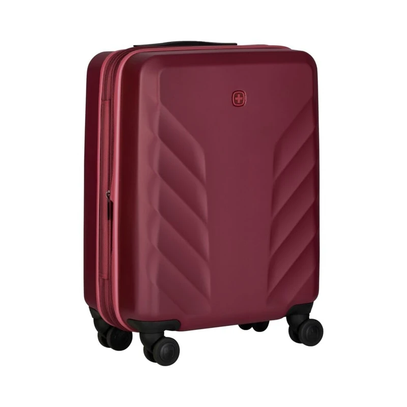 WENGER Motion Carry-On Hard-Shell Suitcase, Hand Luggage, Trolley, 36 (43) l, Security Lock, Women Men, Travel Vacation, Red, 612548