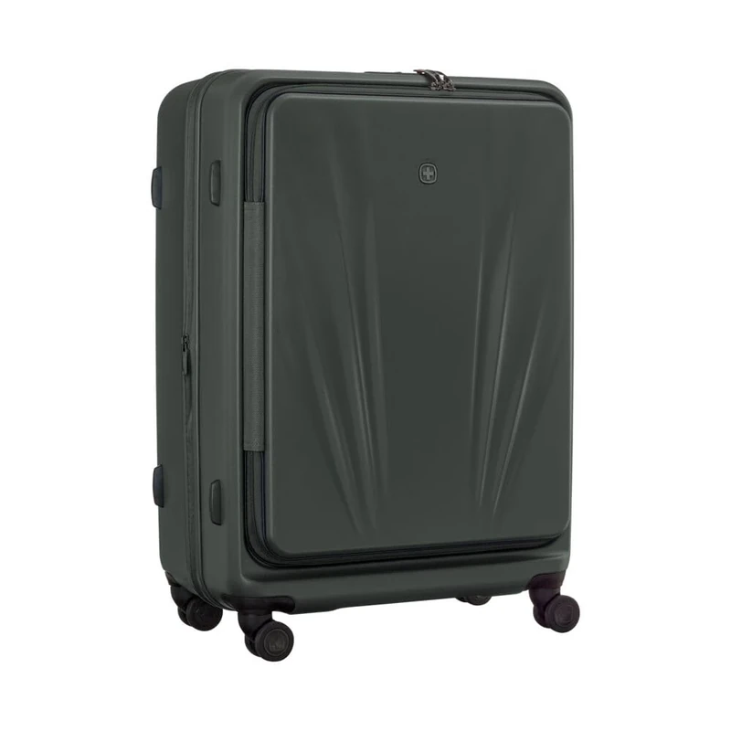 WENGER Skyon Large Hard-Shell Suitcase with 4 Wheels, Trolley, Large, 103 (120) l, Security Lock, Women Men, Travel Vacation, Anthracite, 653567
