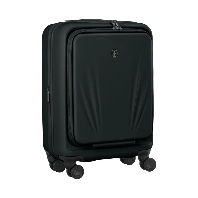 WENGER Skyon Carry-On Hard-Shell Suitcase, Carry-On, Trolley, 35 (45) l, Laptop and Tablet Compartment, Security Lock, Travel Holiday, Black, 653563
