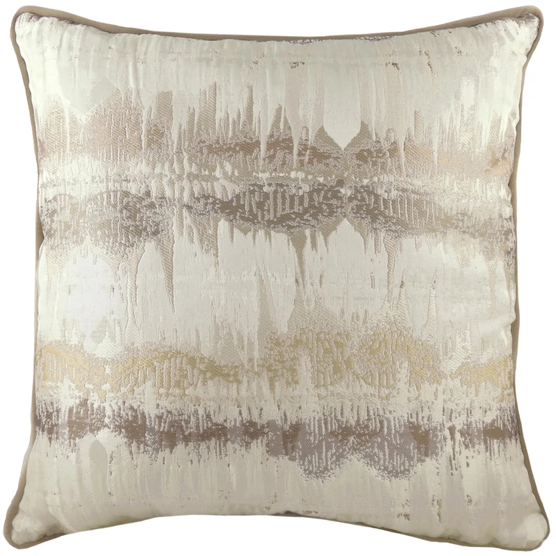 Evans Lichfield Inca Jacquard Metallic Feather Rich Filled Cushion