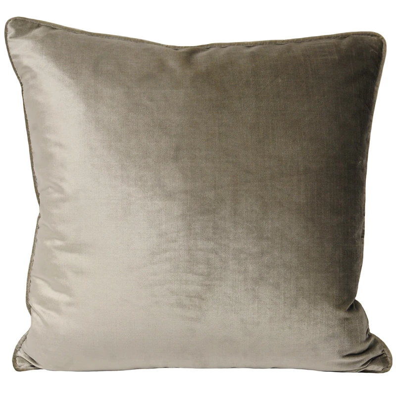 Paoletti Luxe Velvet Piped Feather Rich Filled Cushion