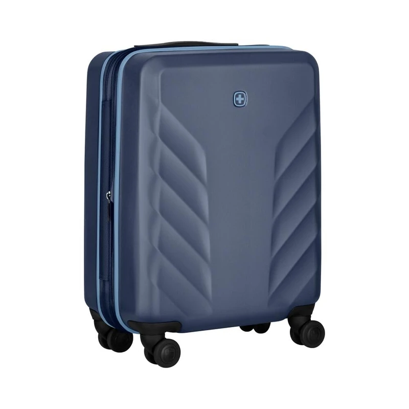 WENGER Motion Carry-On Hard-Shell Suitcase, Hand Luggage, Trolley, 36 (43) l, Security Lock, Women Men, Travel Vacation, Blue, 653338 - Image 1