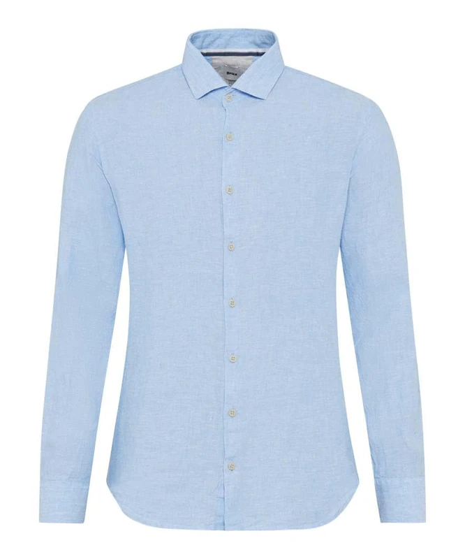 Brax Men's Style Jarold U Pure Linen Quality Shirt, 29 Sky, 3XL