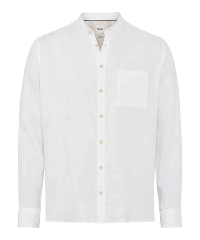 Brax Men's Style Lars U U Pure Linen Quality Shirt, 99 White, XXL