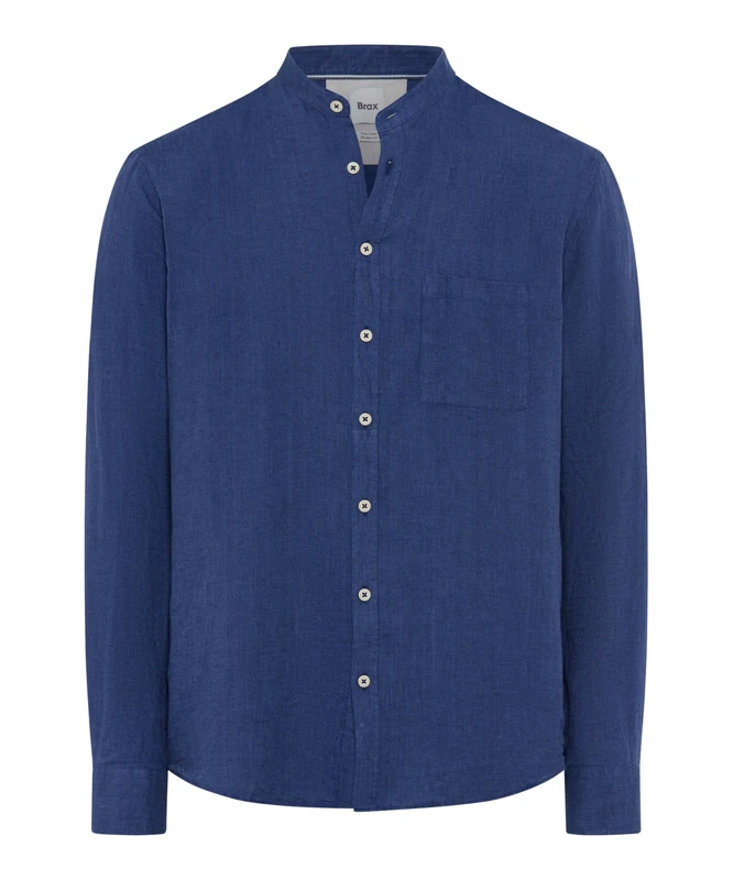 Brax Men's Style Lars U U Pure Linen Quality Shirt, 23 Navy, S