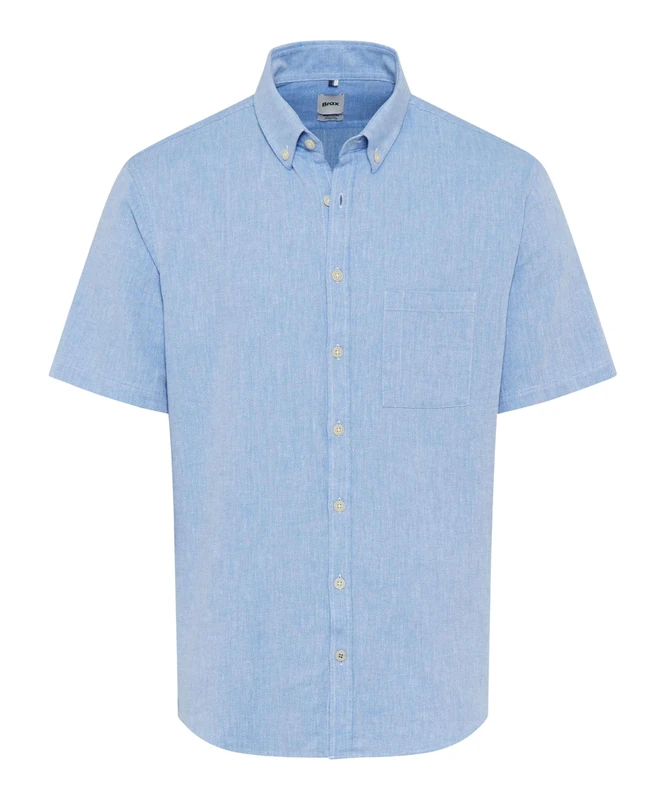 Brax Men's Style Dan U Cotton Linen Mix Shirt, 27 Miami, XS