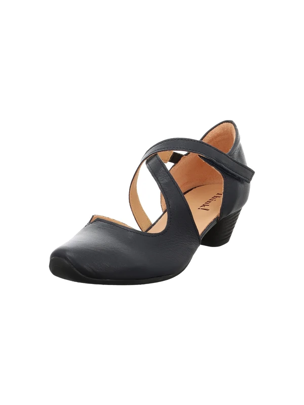 Think! Damen AIDA chromfrei gegerbte nachhaltige Halbschuhe, Navy 8060