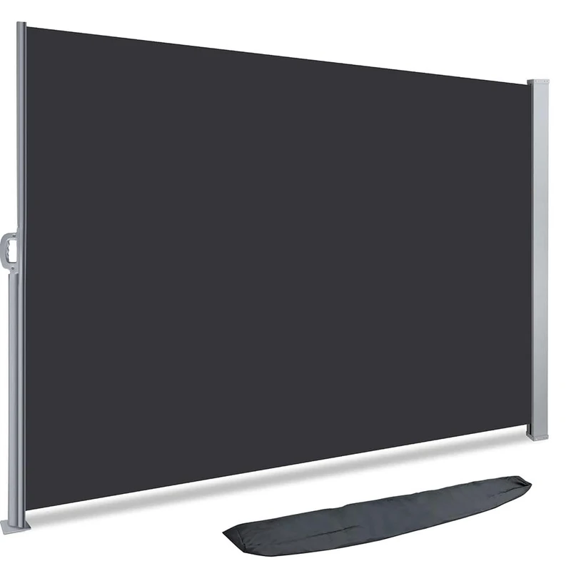 VOUNOT Retractable Side Awning, Outdoor Privacy Protection Screen for Garden, Balcony, Terrace, 140 x 300 cm, Anthracite