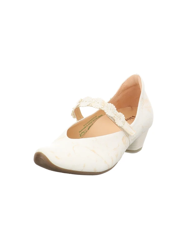 Think! Damen AIDA chromfrei gegerbte nachhaltige Halbschuhe, Ivory Gold 1000