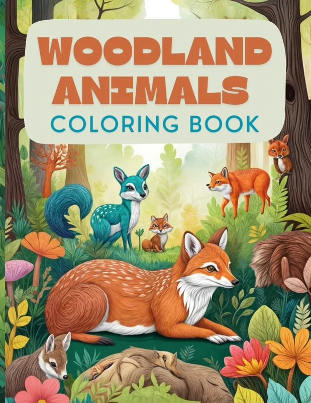 coloring book woodland animals