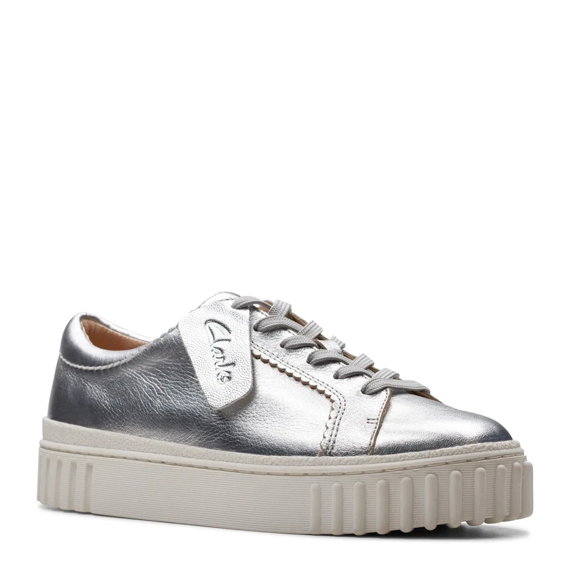 Clarks - Womens Mayhill Walk Shoes, Color Silver Met, Size: 6 UK