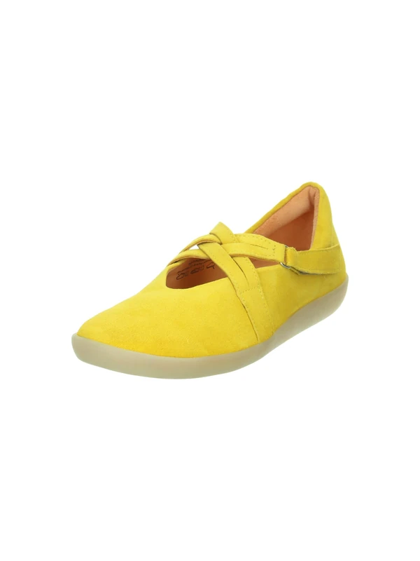 Think! Damen Nature chromfrei gegerbte nachhaltige Halbschuhe, Sunflower 6000 - Image 1