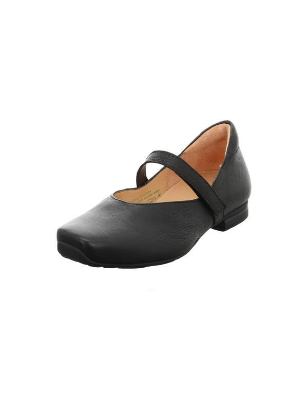 Think! Damen Gaudi chromfrei gegerbte nachhaltige Halbschuhe, Schwarz 0000