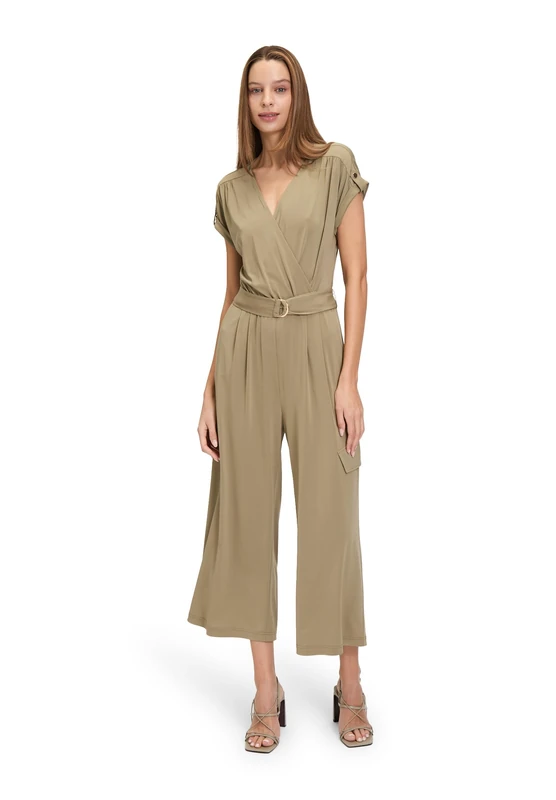 Betty Barclay Women's Jumpsuit with Pockets, Soft Olive, 40W