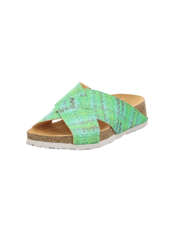 Think! Damen KOAK chromfrei gegerbte nachhaltige Pantolette, Green 9180