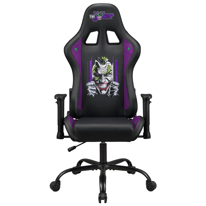 Subsonic - Joker Gaming Chair - Ergonomic Office Chair with High-Density Foam, Reclining Backrest and Adjustable 3D Armrests - Adjustable Height - Black