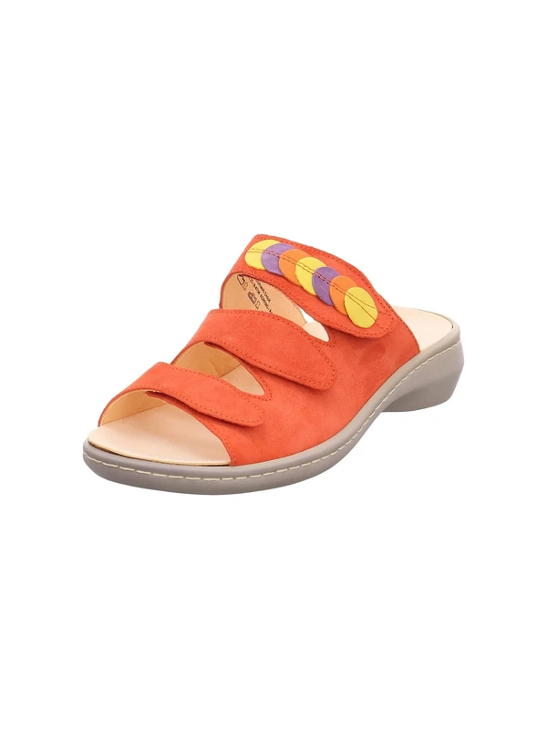 Think! Damen Camilla chromfrei gegerbte nachhaltige Pantolette, Scarlet/Kombi 5010