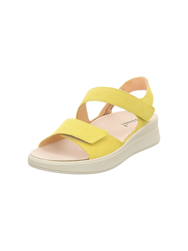 Think! Damen MEGGIE chromfrei gegerbte nachhaltige Sandale, SUNFLOWER 6000