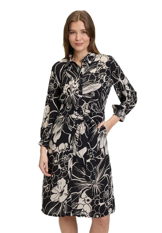 Betty Barclay Women's Summer Dress, Black/Beige, 18