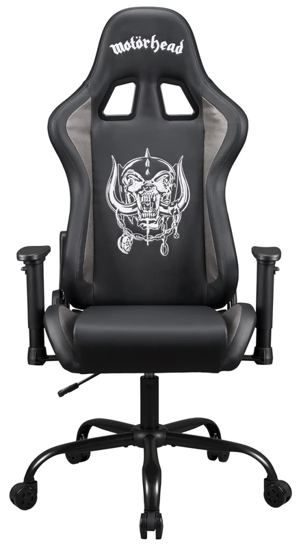 Subsonic - Motorhead Gaming Chair - Ergonomic Office Chair with High-Density Foam, Reclining Backrest and Adjustable 3D Armrests - Adjustable Height - Black